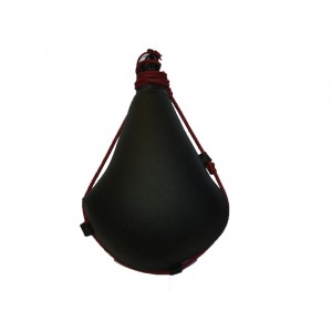 BOTA DE VINO NEGRA RECTA PEZ1 litro Algodón Burdeos