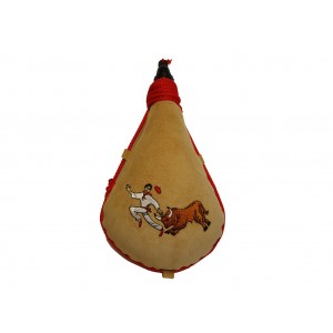  BOTA DE VINO BORDADA ENCIERRO1 litro Burdeos