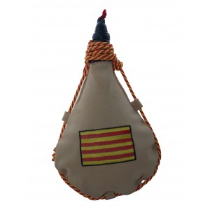 BOTA DE VINO BORDADA SEÑERA CATALANA1 litro Burdeos